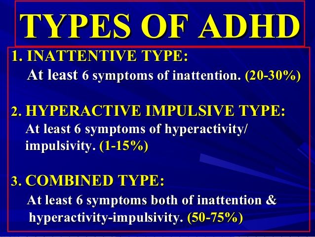 Three types of adult adhd