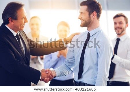 best of During job Shaking hand
