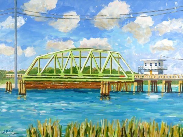 Paintings swinging bridge