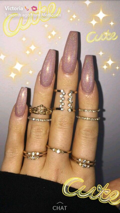 Mature long fingernails rings
