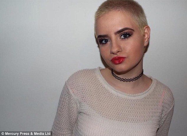 Shaved her hair off