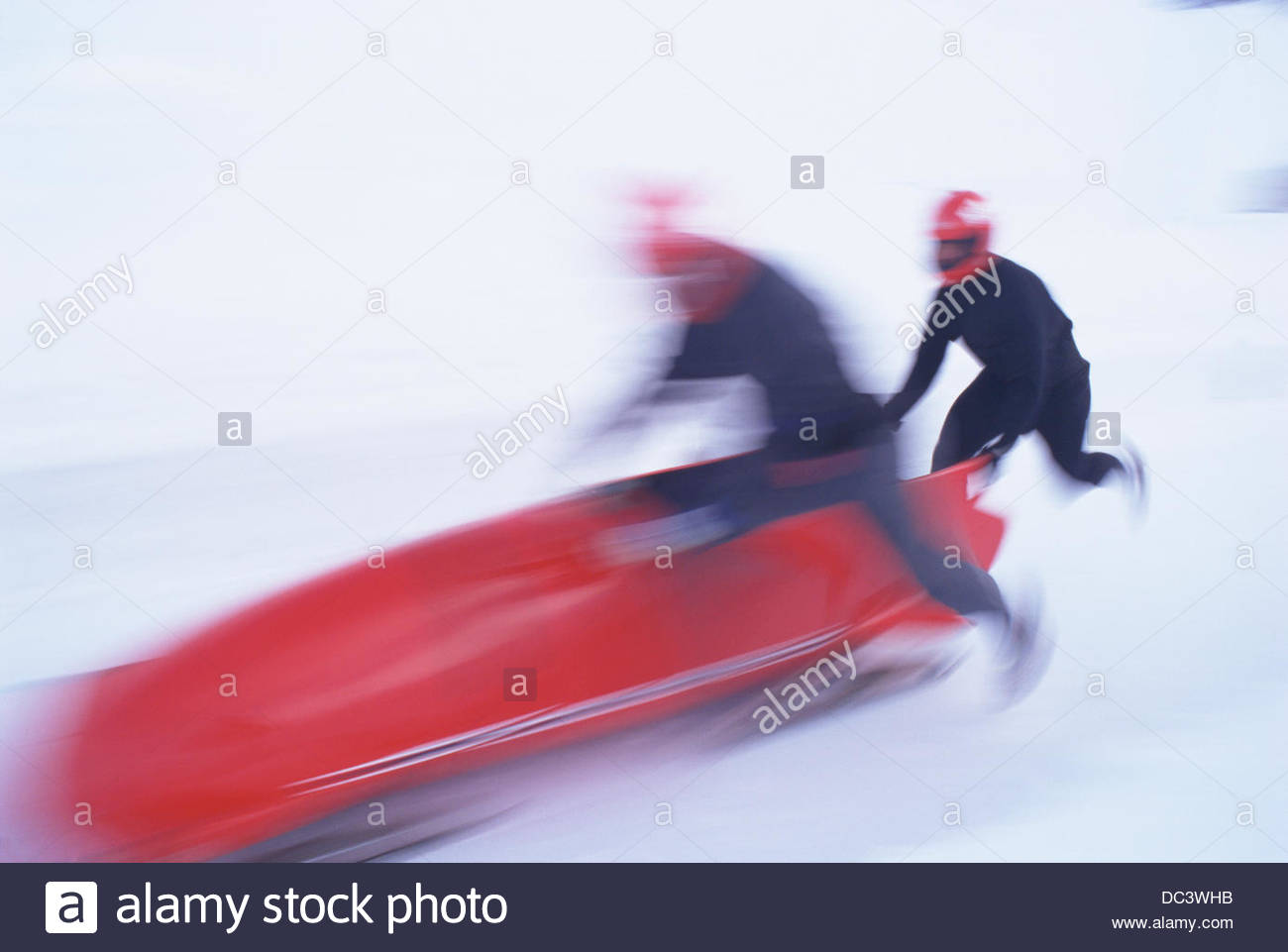 Amateur bob sledding