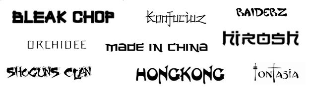 Fight C. reccomend Asian style fonts