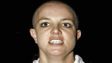 Bald britney head her shaved spear