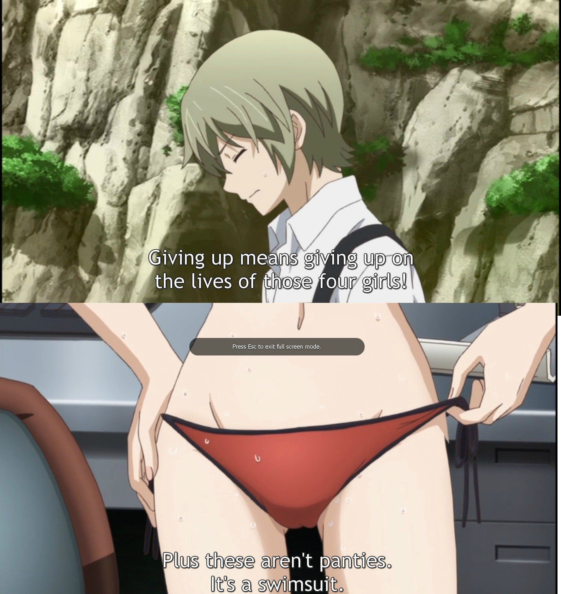 Anime girls peeing their pants
