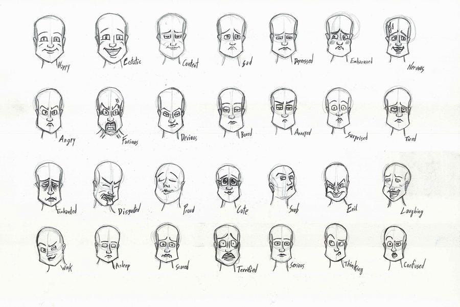 best of Cartoon expressions Drawing facial