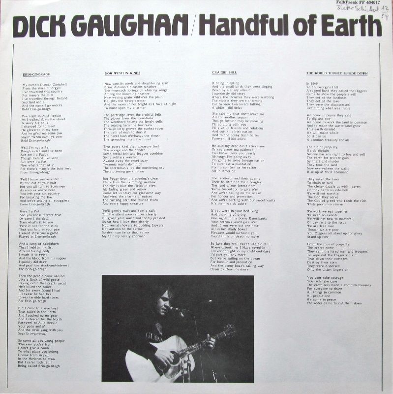 Flowerhorn reccomend Dick gaughan handful of earth