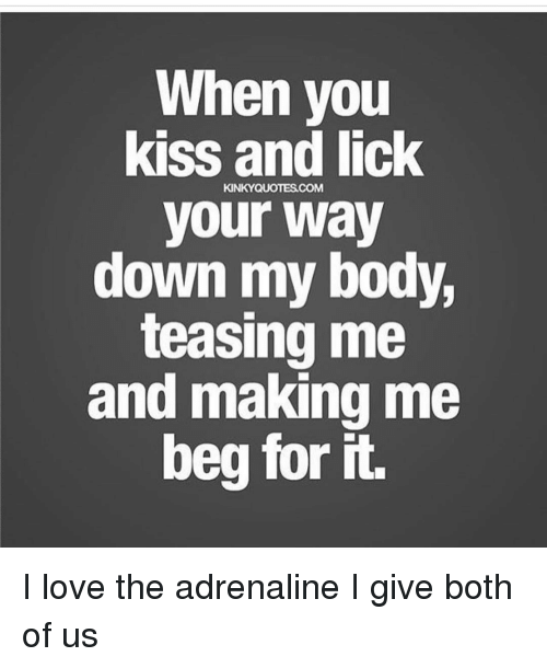 I like it when you lick