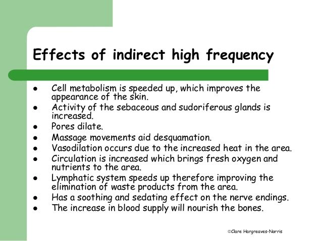 Indirect high frequency facial
