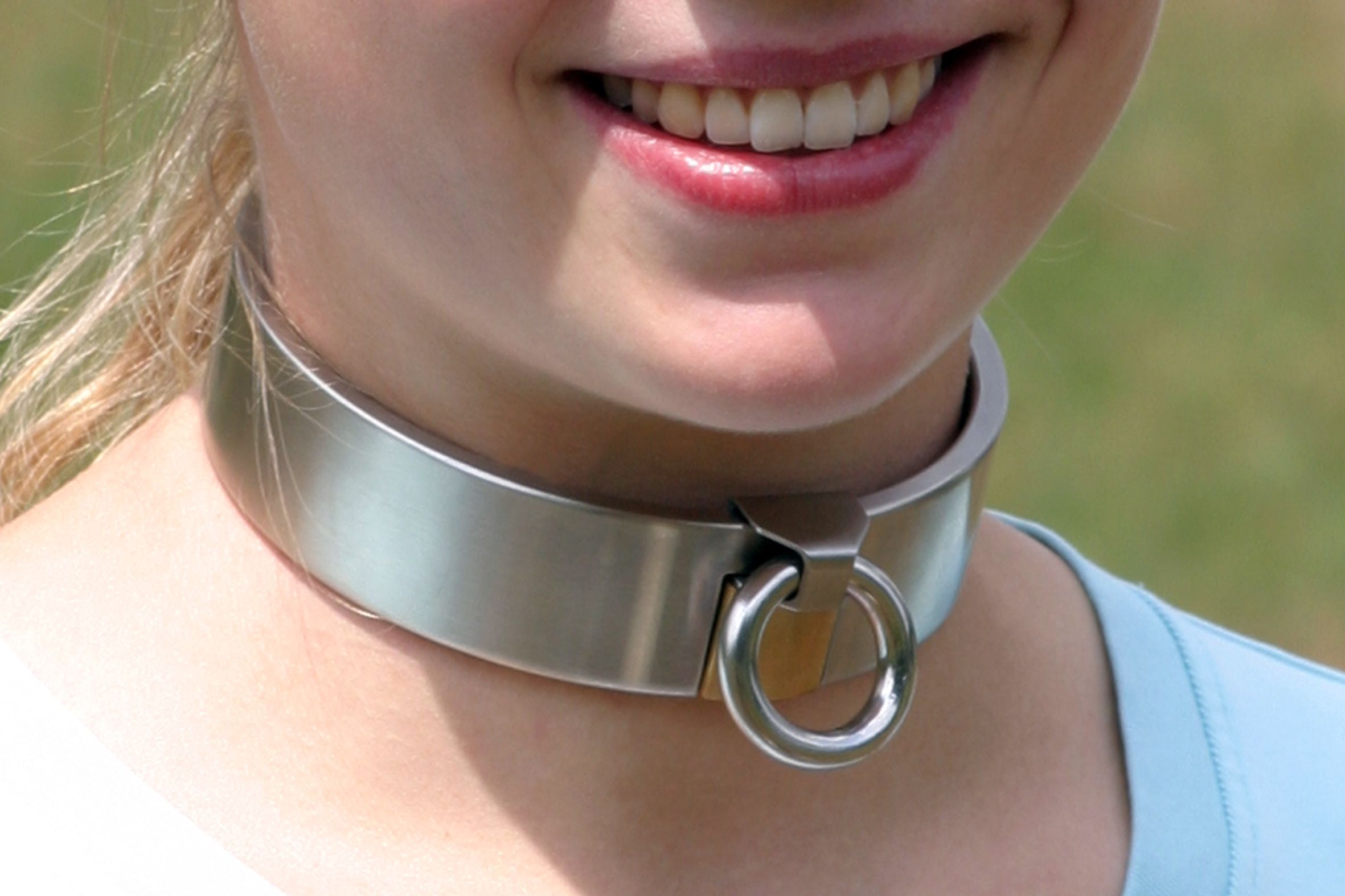 Versace reccomend Locking steel bondage collar