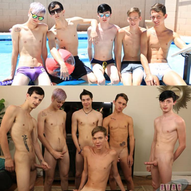 Naked twink orgy
