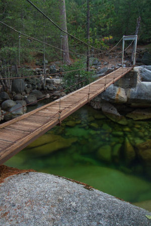 Swinging bridge yosemite